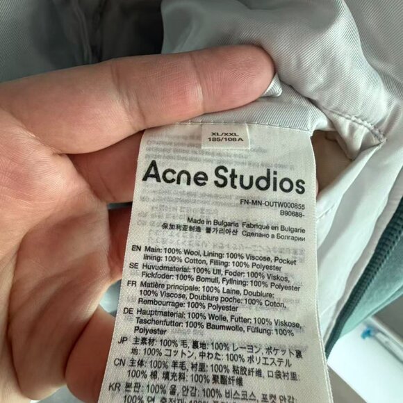 ACNE STUDIOS Wool Padded Bomber Jacket - Picture 4 of 7